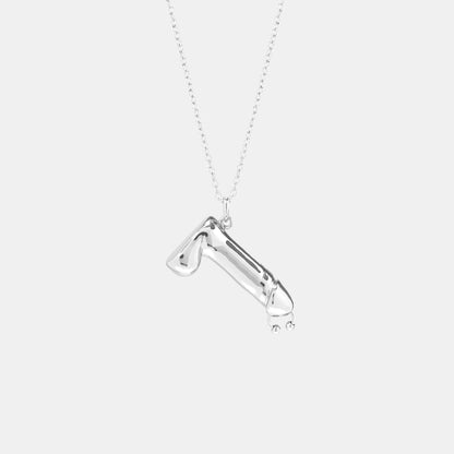 Prince Albert Dick Pendant Necklace - Silver