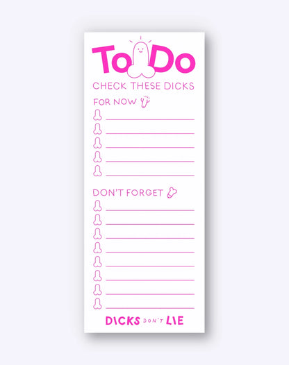 To-Do Block - Check These Dicks