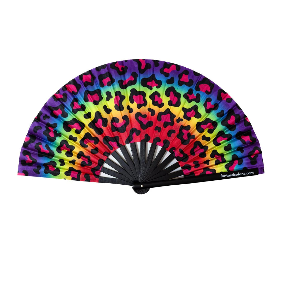 XL Fan - Rainbow Leopard